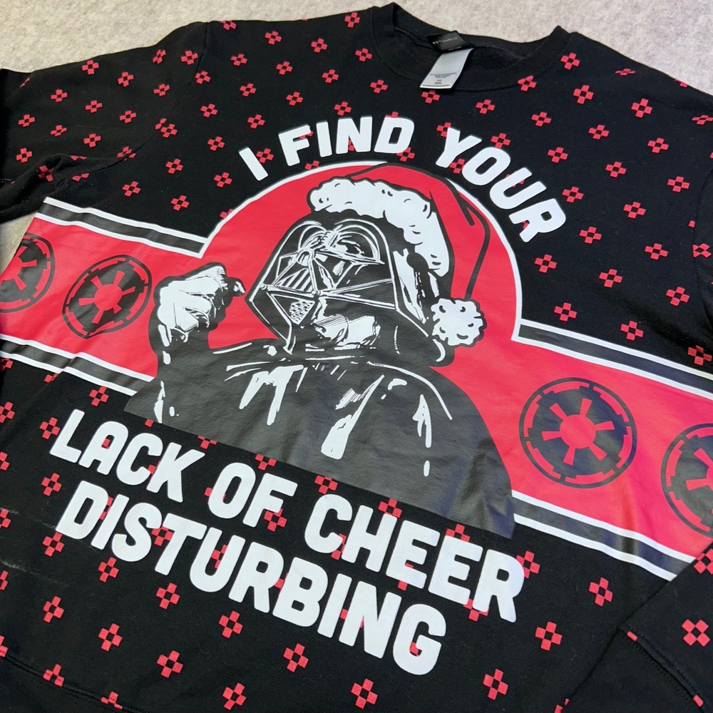 Star Wars Darth Vader Ugly Christmas Sweater Sweatshirt XXL Holiday Cheer - Picture 2 of 7